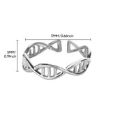Elegant Vintage DNA Spiral Stainless Steel Rings for Women - Aesthetic Femme Jewelry Band
