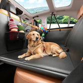 Premium PU Leather Dog Car Seat Cover with Extra 45% Space - Hard Bottom for Ultimate Comfort