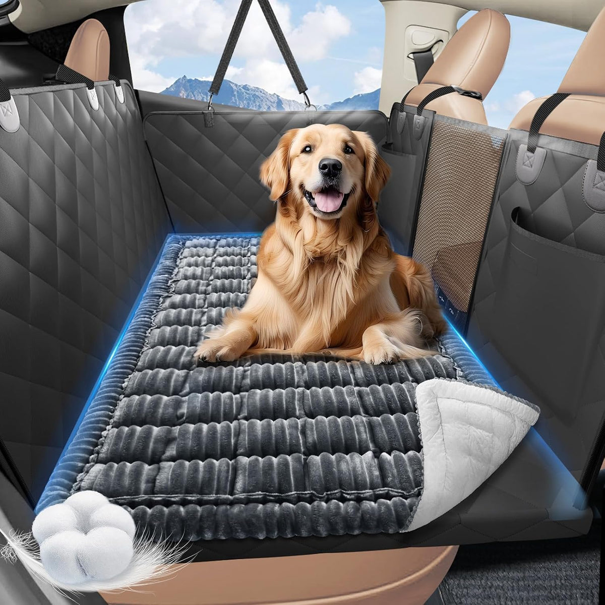 Canine Cruiser Comfort Zone: The No-Slip Snooze Spot for Your Furry Co-Pilot!