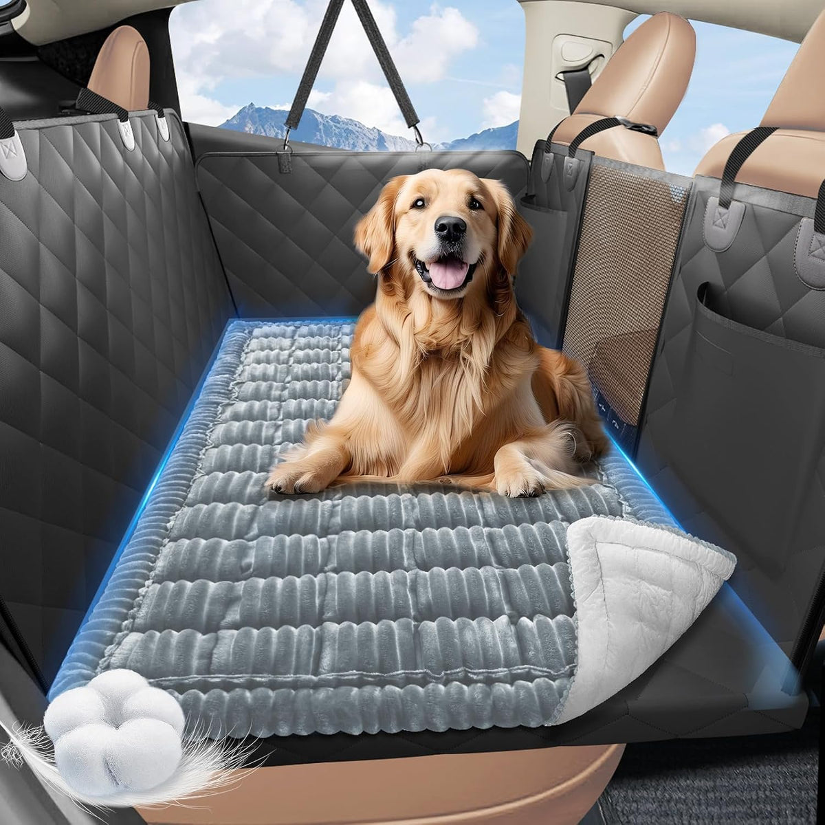 Canine Cruiser Comfort Zone: The No-Slip Snooze Spot for Your Furry Co-Pilot!