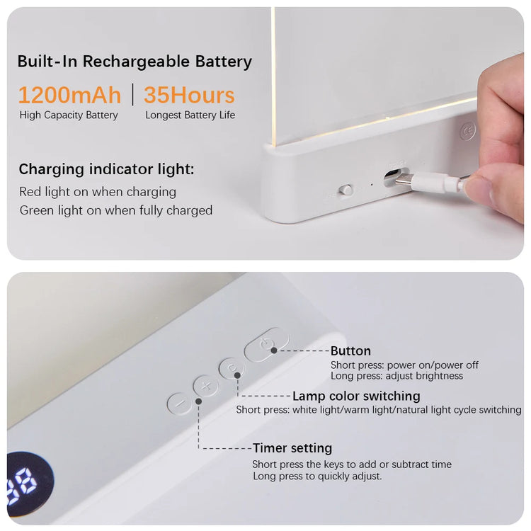 Portable LED Reading Light - Perfect Bookmark Lamp for Bed, Car, and Travel
