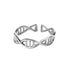Elegant Vintage DNA Spiral Stainless Steel Rings for Women - Aesthetic Femme Jewelry Band