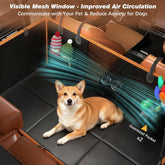 Premium PU Leather Dog Car Seat Cover with Extra 45% Space - Hard Bottom for Ultimate Comfort