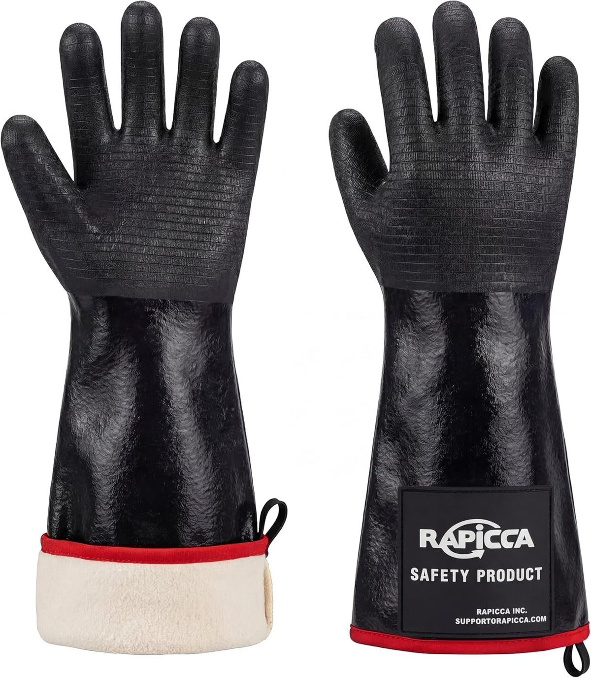 Ultimate BBQ Grill Gloves - 932°F Heat Resistant Neoprene, Extra Large 14" for Maximum Protection